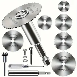 Brocas & taladros10PCS HSS Cutting Saw Blades 1/4" Hex Shank, DIY Rotary Cutting Discs for Metal Wood Plastic, Durable Tool A...