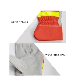 Fire Proof Heat Flame Resistant Protective Gloves With Reflective StrapElectronics & Tools
