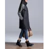 VestidosTurtleneck Loose Patchwork Tunic Winter Dress