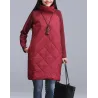 VestidosTurtleneck Loose Patchwork Tunic Winter Dress