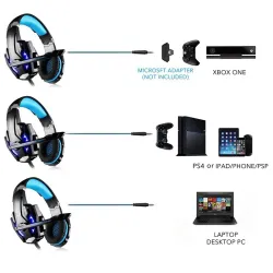 G9000 - Gaming Headset With Microphone LED 3.5mmEar- & Headphones
