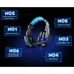 G9000 - Gaming Headset With Microphone LED 3.5mmEar- & Headphones