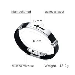 PulserasPulsera de acero inoxidable de silicona
