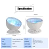 DecoraciónOlas de océano - cielo estrella - luz de noche LED USB - proyector