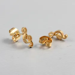 Golden music note stud earringsEarrings