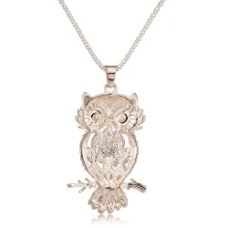 Crystal owl pendant necklaceNecklaces
