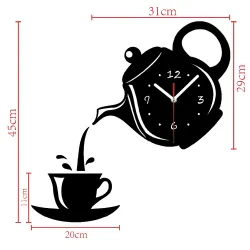 Coffee Tea Cup Shape Wall ClockClocks