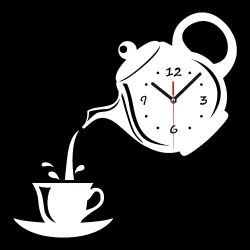 RelojesCierre de pared de forma de taza de té de café