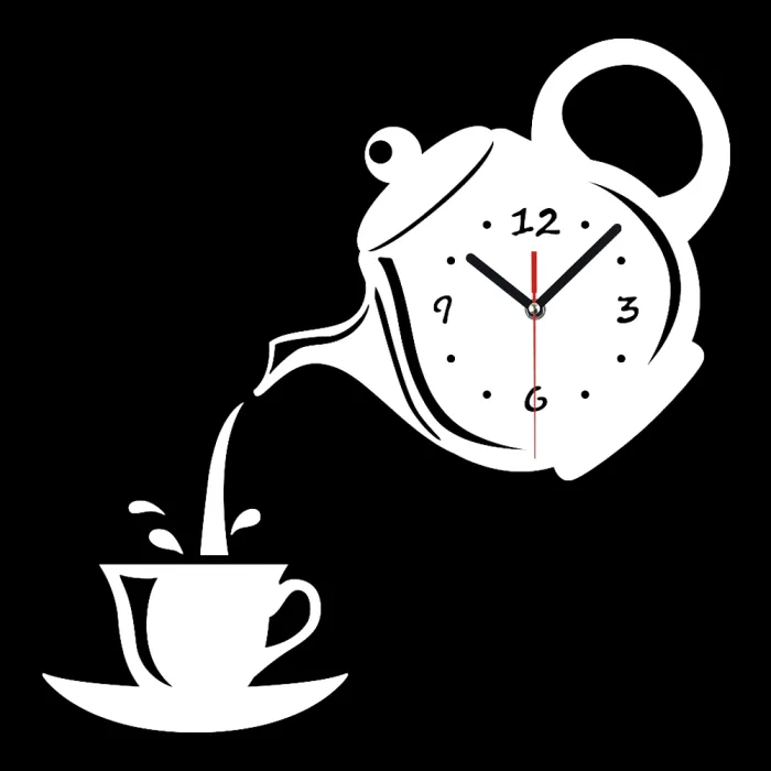 RelojesCierre de pared de forma de taza de té de café