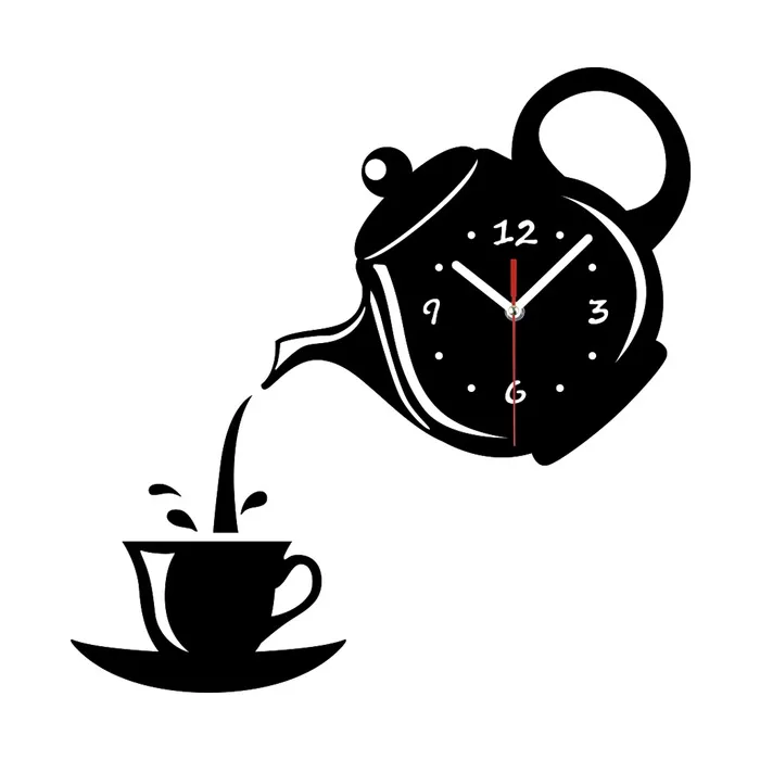 RelojesCierre de pared de forma de taza de té de café