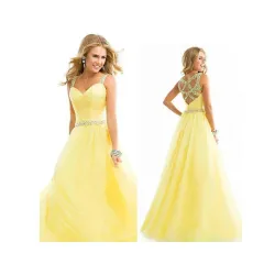 VestidosVestido amarillo elegante