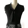 VestidosHoja Imprimir Elegante vestido de patchwork