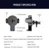 AccesoriosiPhone X S8 Original 360 Grado Rotación Qi Wireless Cargador de teléfono con indicador LED