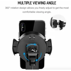 AccesoriosiPhone X S8 Original 360 Grado Rotación Qi Wireless Cargador de teléfono con indicador LED