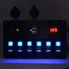 6 Gang 12V switch panel - 5V Dual USB - digital voltmeterSwitches