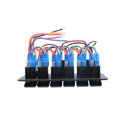 6 Gang 12V switch panel - 5V Dual USB - digital voltmeterSwitches