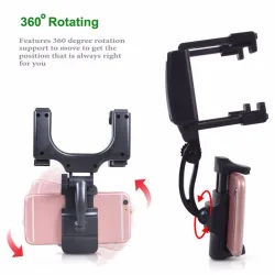 AccesoriosiPhone Samsung GPS Smartphone Car Rear View Mirror 360 Degree Phone Holder