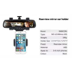 AccesoriosiPhone Samsung GPS Smartphone Car Rear View Mirror 360 Degree Phone Holder