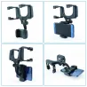 AccesoriosiPhone Samsung GPS Smartphone Car Rear View Mirror 360 Degree Phone Holder