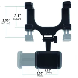 AccesoriosiPhone Samsung GPS Smartphone Car Rear View Mirror 360 Degree Phone Holder