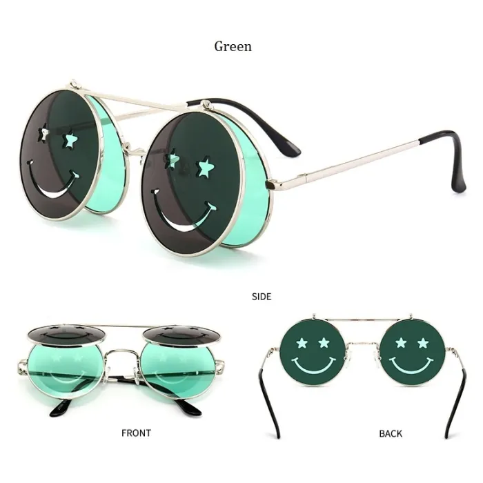 Gafas de solSteampunk Vintage Doble Lens Gafas de sol Unisex