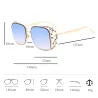 Vintage Steampunk Square Rhinestone Sunglasses GlassesSunglasses