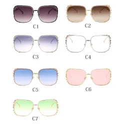Vintage Steampunk Square Rhinestone Sunglasses GlassesSunglasses