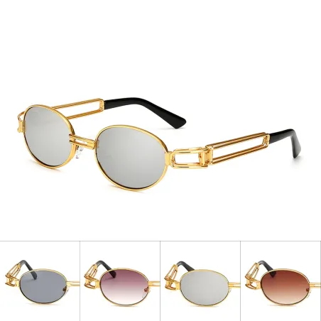 Retro Steampunk Small Round Sunglasses Unisex UV400Sunglasses