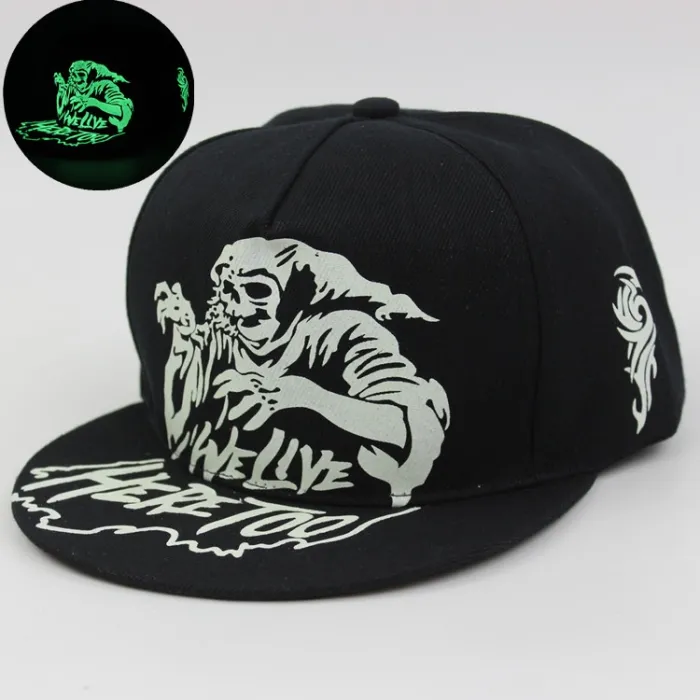 Sombreros / gorrasFlujo fluorescente en la capa de béisbol oscura Unisex