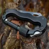 5 in 1 multifunctional tool with knife screwdriver aluminum climbing carabiner hookSurvival tools