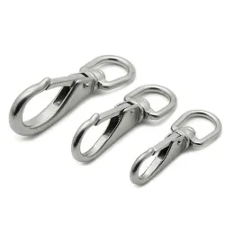 Outdoor & CampingM4 carabiner de muelle giratorio multiusos acero inoxidable 2 piezas