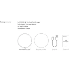 AccesoriosSamsung Galaxy S9 S8 S7 iPhone 8 / X / 8 Plus UMIDIGI Q1 cargador rápido inalámbrico 15W