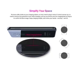 AccesoriosSamsung Galaxy S9 S8 S7 iPhone 8 / X / 8 Plus UMIDIGI Q1 cargador rápido inalámbrico 15W