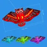 Cometacolorido búho fácil kite de mosca 110 * 50cm