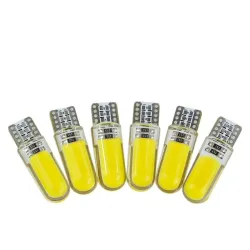 T10Lámpara de señal de coche de silicona LED T10 W5W 12V 194 501 bulbo 10 piezas