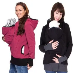 Ropa de maternidadKangaroo Chaqueta capucha chaqueta bebé capucha capucha capucha