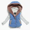 ChaquetasChaqueta tibia de diseño delgado con capucha algodón enano