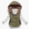 ChaquetasChaqueta tibia de diseño delgado con capucha algodón enano