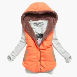 ChaquetasChaqueta tibia de diseño delgado con capucha algodón enano
