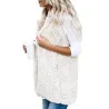 Chaquetaschaleco de piel - encapuchado cuerpo caliente - chaqueta