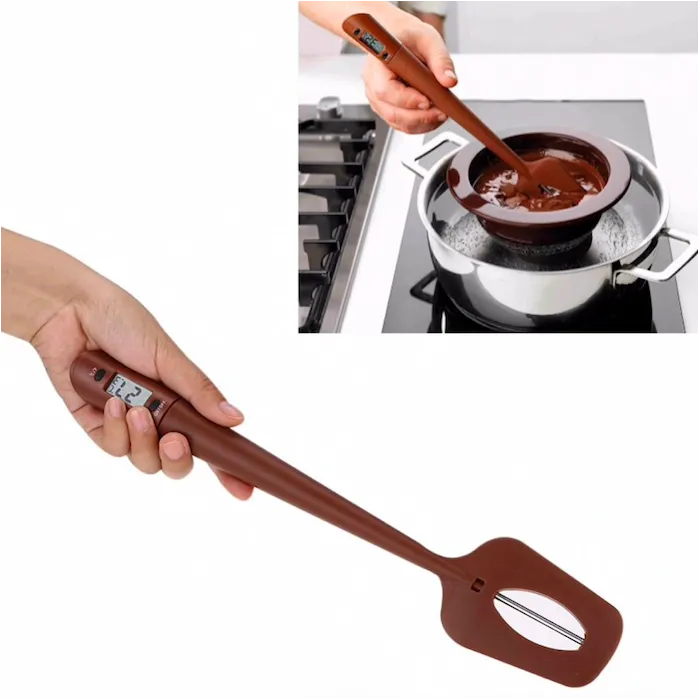Digital LCD silicone spatula thermometerBakeware