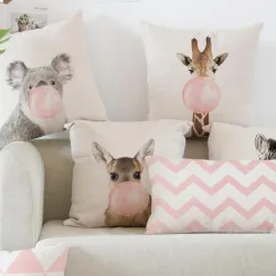 CojinesCubierta de almohada impresa rosa