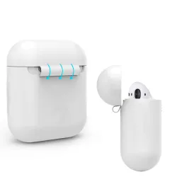 AuricularesApple AirPods auriculares suave silicona ultra fino caso de cubierta