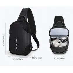 Protección9.7 pulgadas IPad agua repelente hombro bolsa de pecho