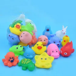JuguetesFlotando exprimidos animales de goma juguete 13 piezas