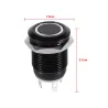 Interruptores2A 12mm universal LED interruptor de pulsación momentánea