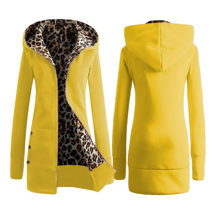 ChaquetasChaqueta con capucha de leopardo