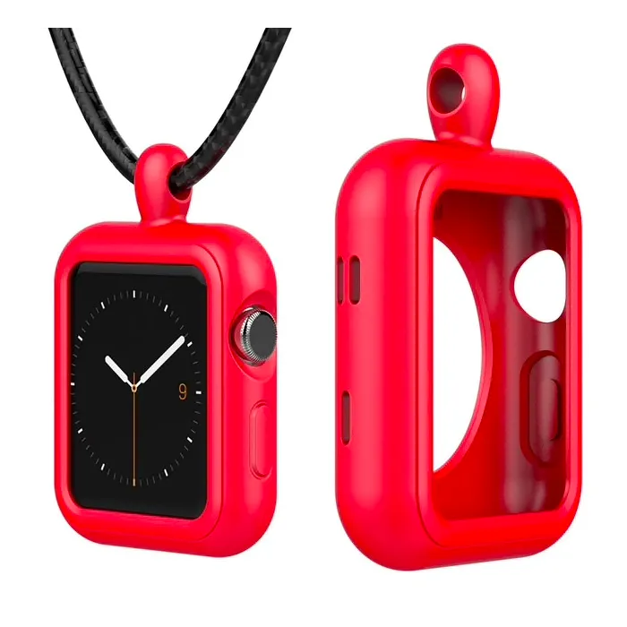 AccesoriosApple Watch 1/2/3/4 / 38mm / 44mm series - silicone frame cover with collar
