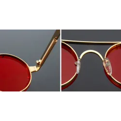 Round vintage steampunk sunglasses unisexSunglasses