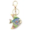 Crystal & enamel fish keyring keychainKeyrings
